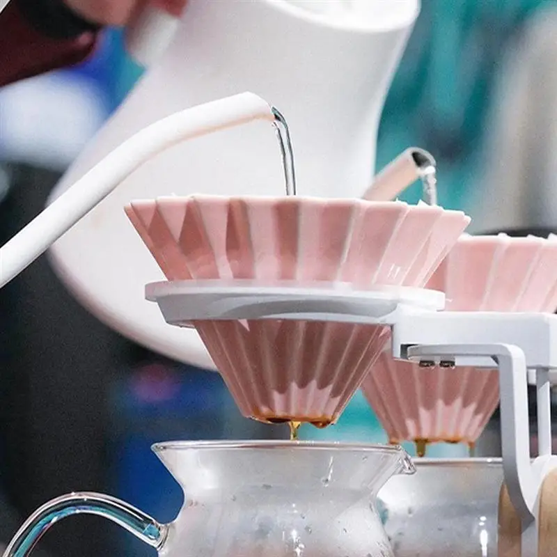 

Ceramic Coffee Dripper Origami Style Cone Filter Cup Reusable Pour Over Cafe Dripper for Home Office Restaurants (1-4 Cups)
