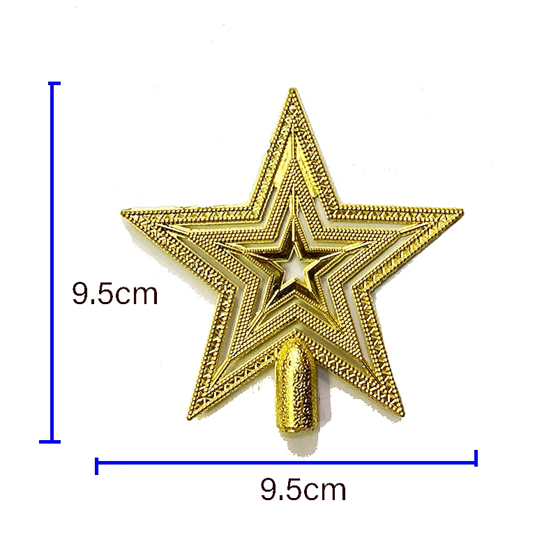 1 шт. Рождественская Елка Топ в виде сверкающих звездочек золото повесить