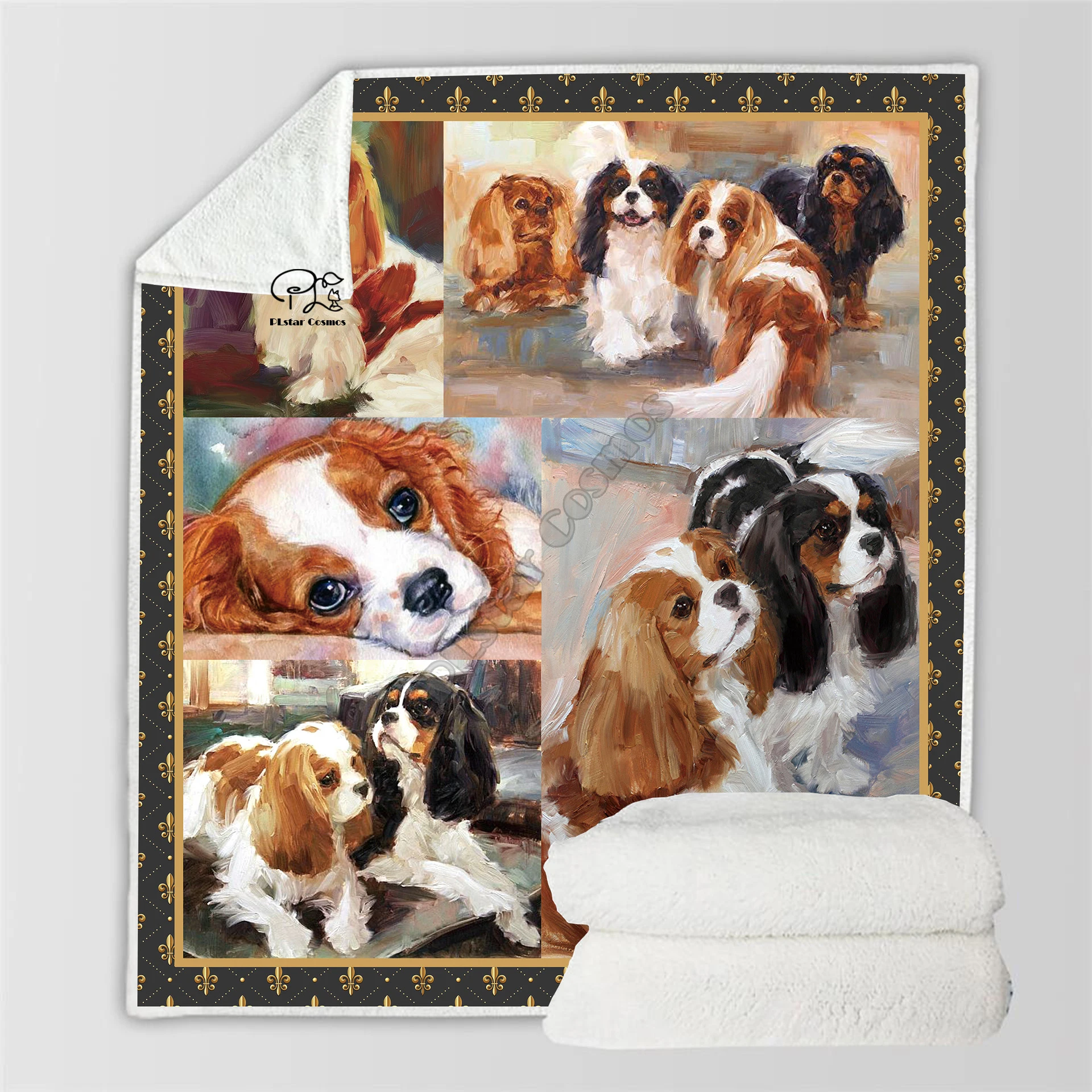 Одеяло Plstar Cosmos для домашних животных милое одеяло с 3D рисунком шерпы собак и