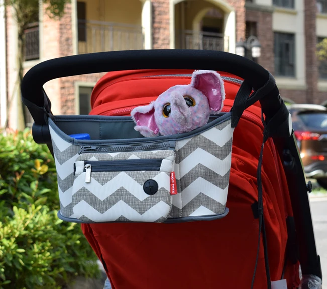 

Baby Stroller bag Nappy Diaper mummy bag carriage hanging basket storage organizer travel Feeding Bottle Stroller Accessories