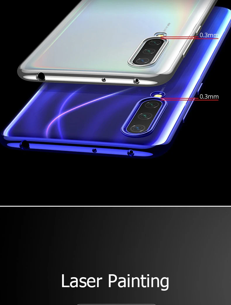 Прозрачный силиконовый чехол с покрытием для Xiaomi Mi 9 9T SE CC9 CC9e A3 RedMi Note 7 Pro 7A K20 Pro TPU Мягкий тонкий Чехол