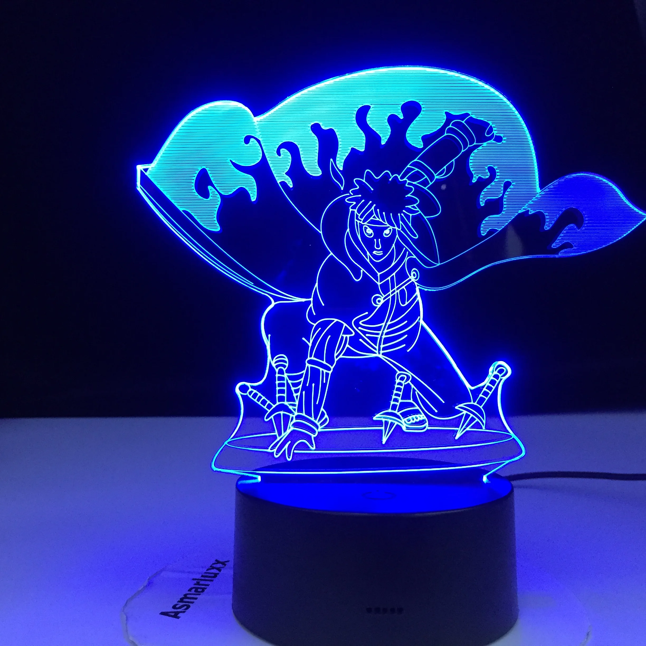 Японская манга наруто 3d лампа Minato Namikaze фигура атмосфера для детской комнаты