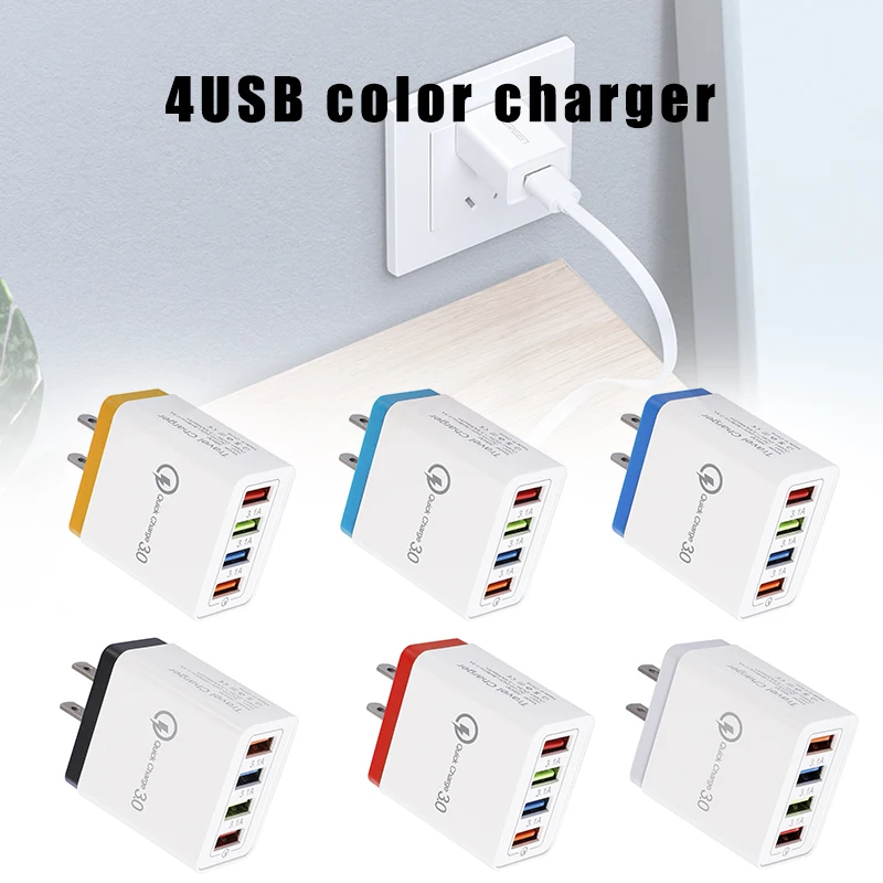 Новое горячее QC 3 0 зарядное устройство для быстрой зарядки 4 порта usb хаб адаптеры