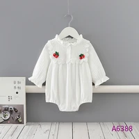 spring and autumn childrens clothing new infant onesies cherry kids triangle romper newborn bodysuits baby girls clothes