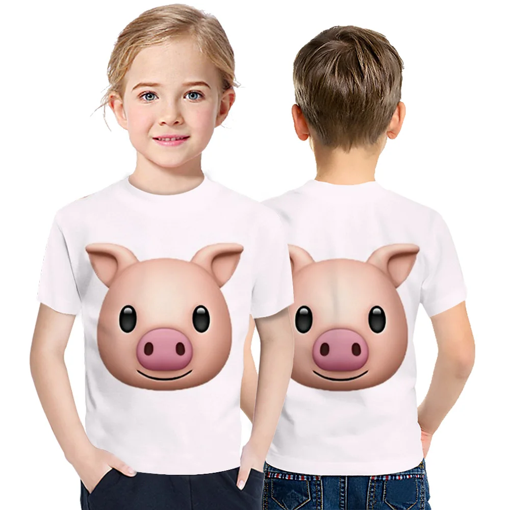 

Cute Pig Fashion 3D Digital Printing Short Sleeve 3D T-Shirt Boy and Girl Anime Round Neck Tops Tee Sale Style