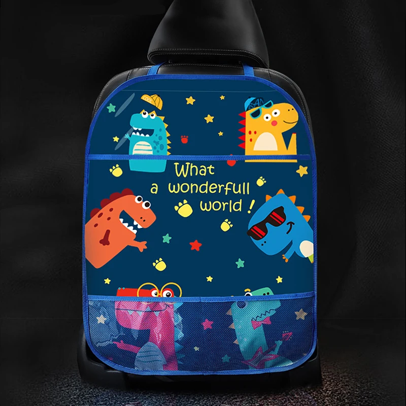 

1pcs Car Seat Back Cover Auto Child Anti-Dirty Stowing Tidying Mesh Waterproof Snacks Books Phone Storage Organizer Bag Package