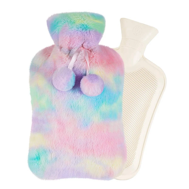 

Hot Water Bottle- Bed Warm Waist Warm Back Hot Water Bottle with Super Soft Plush Material Cover 1.8L