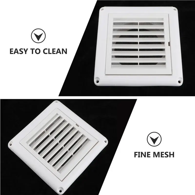 

1PC Air Vent Ventilation Grill Cover Wall Ceiling Mounted Vent Built-in Fly Screen Mesh for Bathroom Office Home