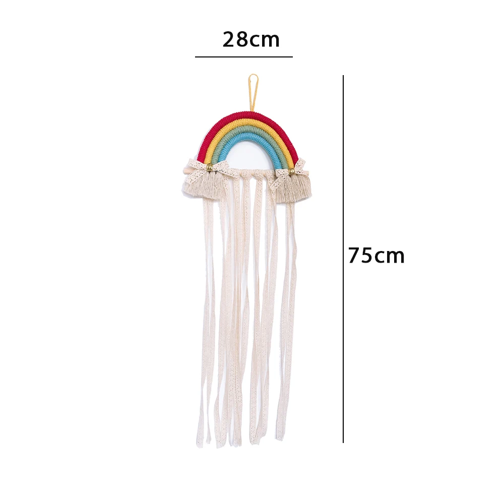 

Rainbow Hairpin Hair Clip Holder Storage Organizer Girl Room Hanging Ornament Hair Accessories Storage Belt Decor Wall Hanging