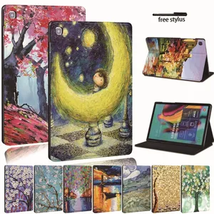 Кожаный чехол-подставка для планшета Samsung Galaxy Tab A, Ультратонкий чехол-книжка с рисунком для Samsung Galaxy Tab A, A6, 7, 10 дюймов, A7, Tab E, S5E