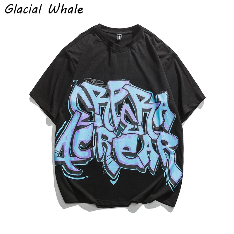 

GlacialWhale Мужская футболка для мужчин 2021 новые летние в стиле «хип-хоп» Детские футболки Японская уличная одежда Harajuku размера плюс, большеразм...
