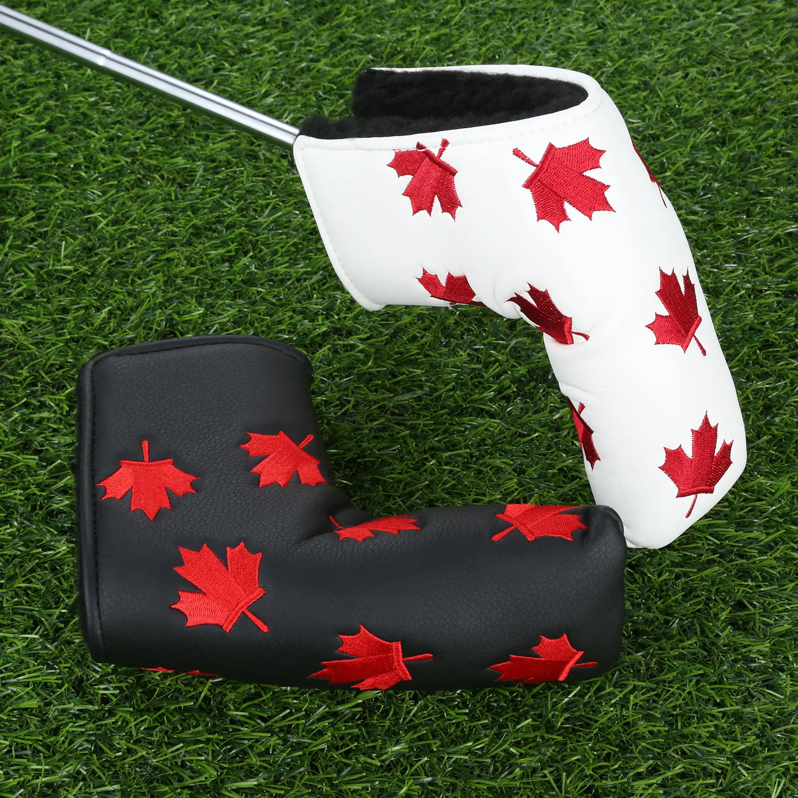 1 шт. PU Гольф канадского флага красными кленовыми листьями чехол для короткой