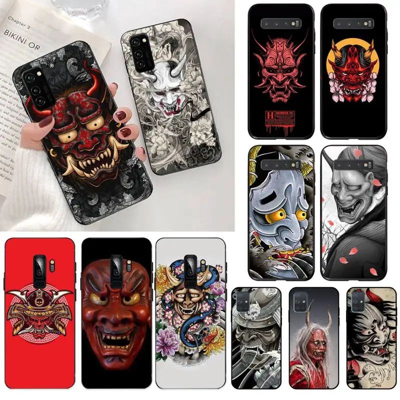 HPCHCJHM японский Oni Hannya Demon Mask черный чехол для мобильного телефона Samsung S20 plus Ultra S6 S7
