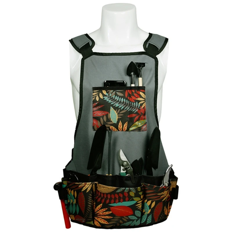 

Professional Waterproof Gardening Apron with Pockets Adjustable Waist Belts Garden Toosl Apron Outdoor for Carpentry Lawn