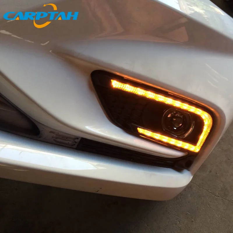 Светодиодный дневной светильник для Chevrolet Cruze 2016 2018 Водонепроницаемый 12V желтый