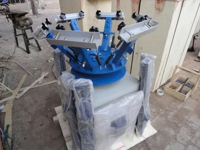 6 цветов станция футболка трафаретная печатная машина поставляется с базой H0275 |