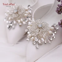 topqueen x12 beautifully beaded crystal shoe buckle 2pcs women shoe clip designed for womens wedding shoes handmade shoe clip