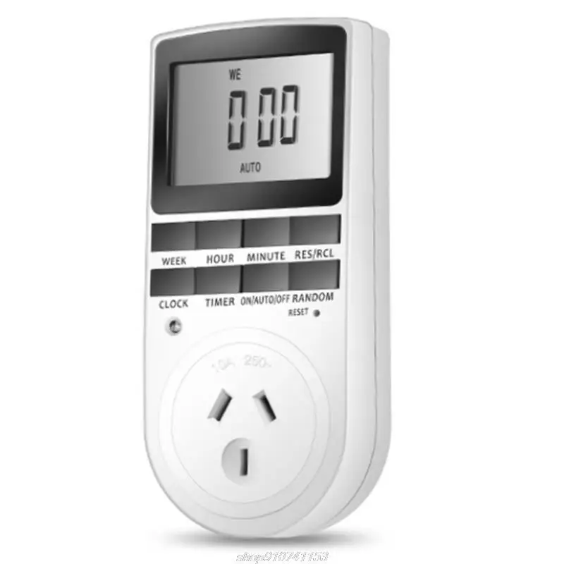Цифровая розетка с таймером на 7/24 часов обратным отсчетом электрическая вилка