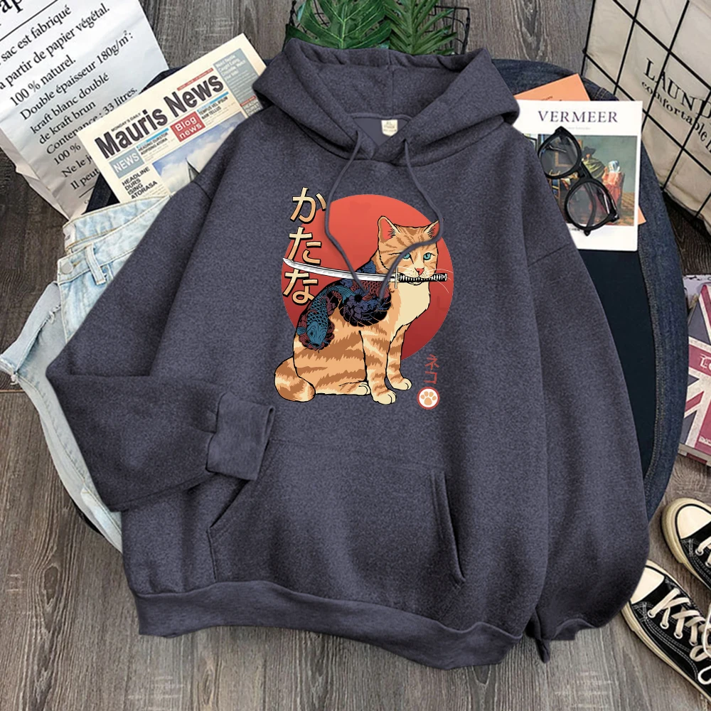 

Мужская толстовка с капюшоном, Япония, манга, общество тату Кот, милый пуловер, Новинка осени 2021, флисовая толстовка, повседневная мужская од...