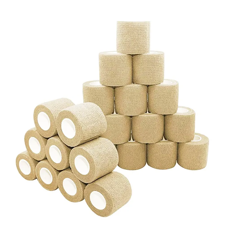 

24 Rolls Pure Color non-woven Self Adhesive Bandage Sports Tape Finger Joints Medical First Aid Kit Pet Vet Wraps 5cm*4.5m