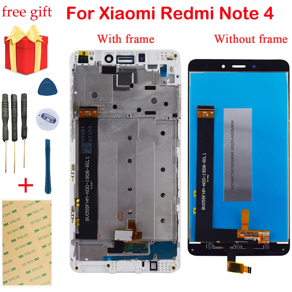 Для Xiaomi Redmi Note 4 ЖК-дисплей кодирующий преобразователь сенсорного экрана в сборе