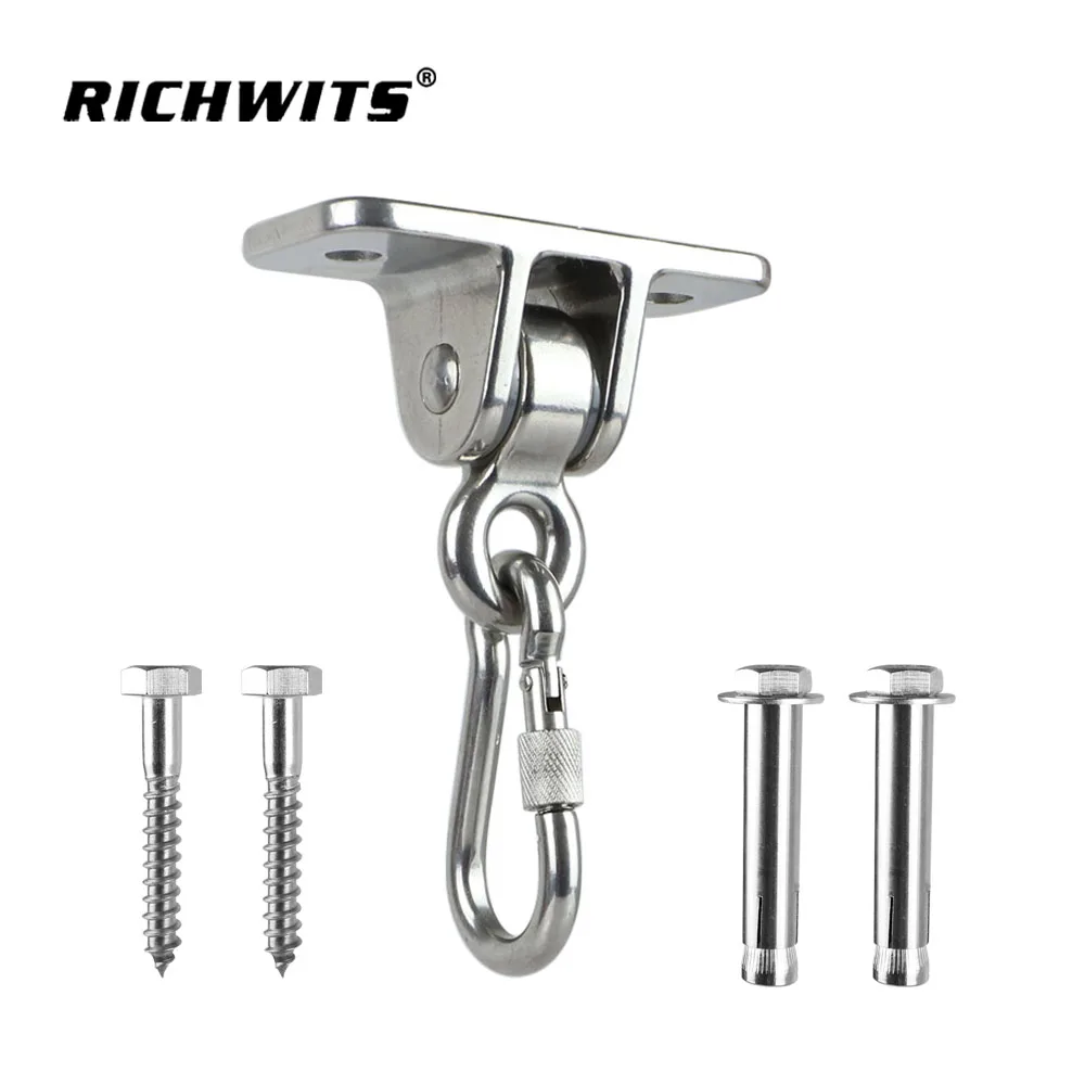

Swing Hardware accessories 2 PCS hammock hang kits with self-drilling bolt expansion bolt and carabiner hook with lock nut