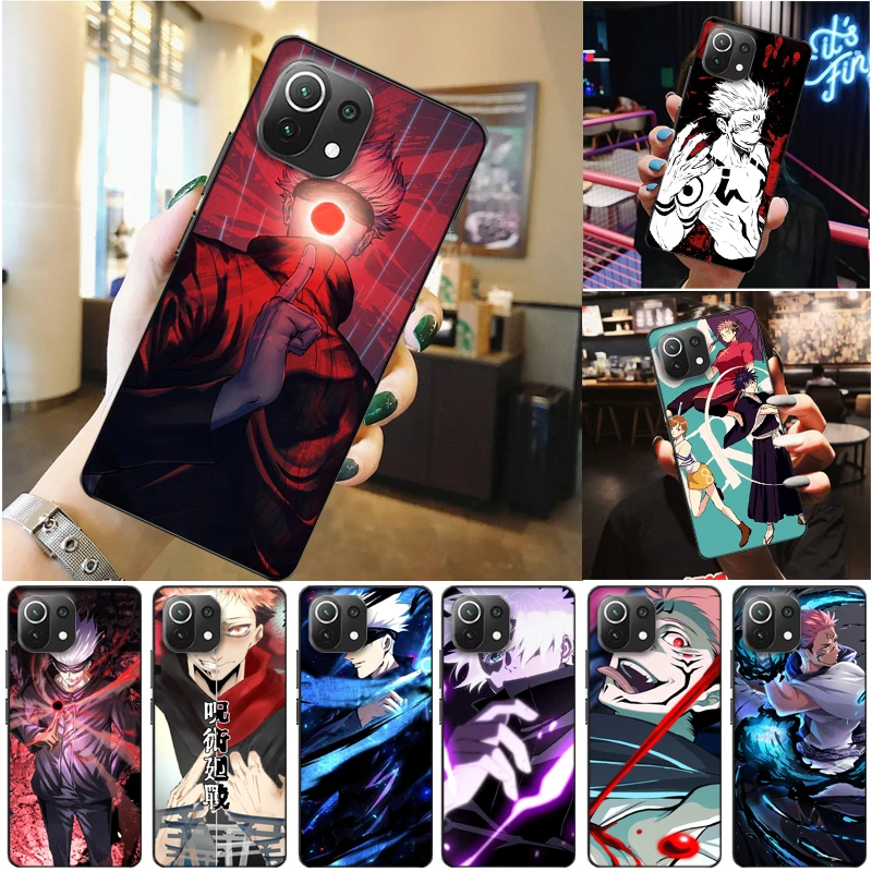 

Jujutsu Kaisen Fushiguro Megumi Sukuna Satoru Gojo Yuji Itadori Phone Case For Xiaomi 11 Lite Pro Funda Back Cover Carcasa