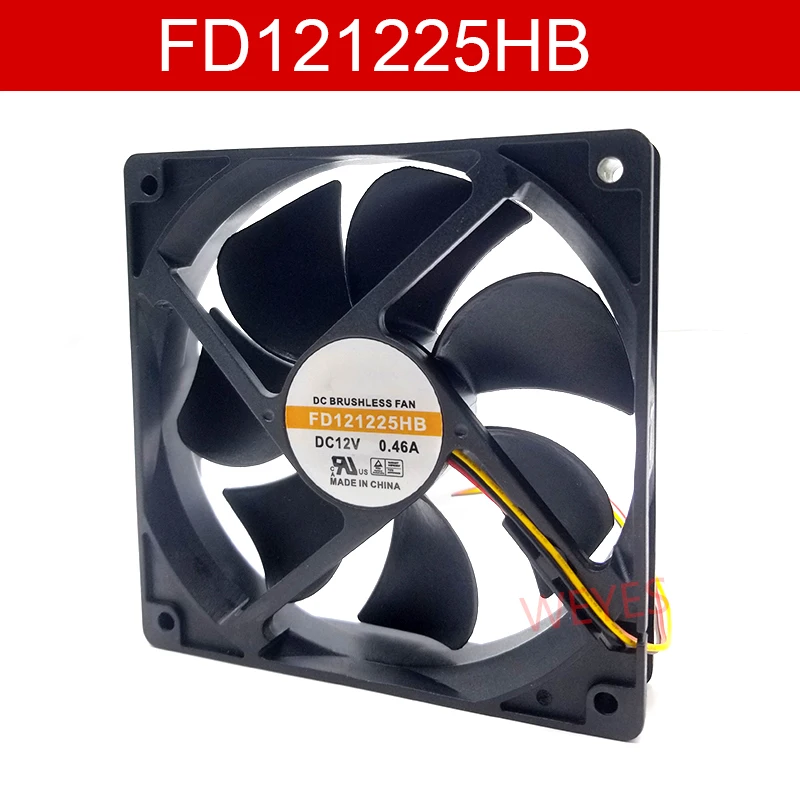 Натуральная Для FD121225HB 12V 0.46A 12 см 12025 120*120*25 мм 3 провода Вентилятор