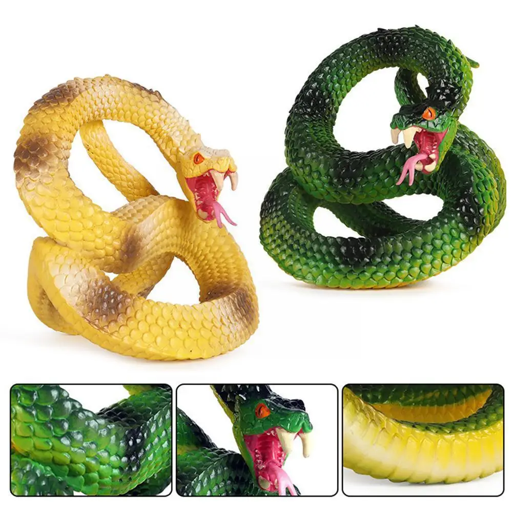 

Simulation Animal Boa Constrictor Children's Tricky Python Hand Jungle Reptile To Do Figures Model Decoration Toy Snake Gol G8G1