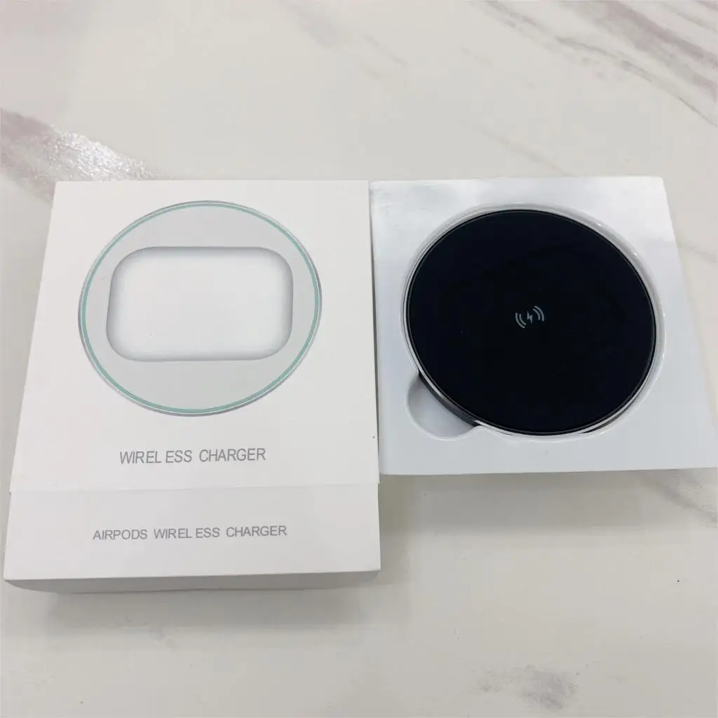 

HOT sale Auto Stop Safe Wireless Charger For Apple AirPods 2 Pro Airpod Earphone QI Charging Pad TWS Bluetooth Earphones