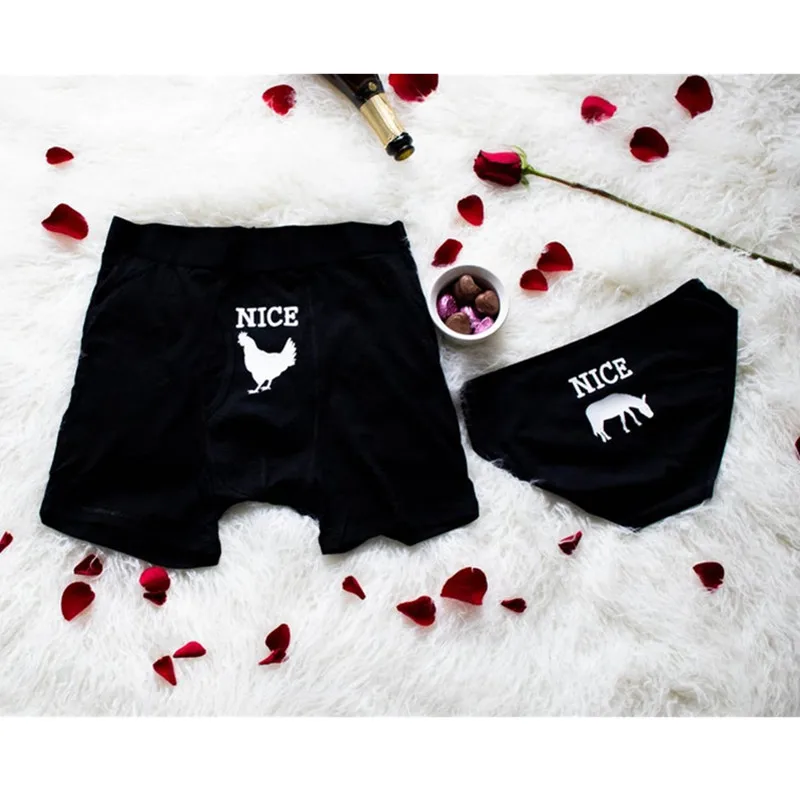 Набор из 2 индивидуальных забавных комплектов нижнего белья для пар подарок