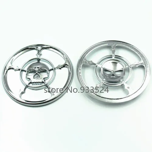 Chrome Skull Speaker Grills Cover For Harley- Touring Electra Glide FLHT Street Tri | Автомобили и мотоциклы