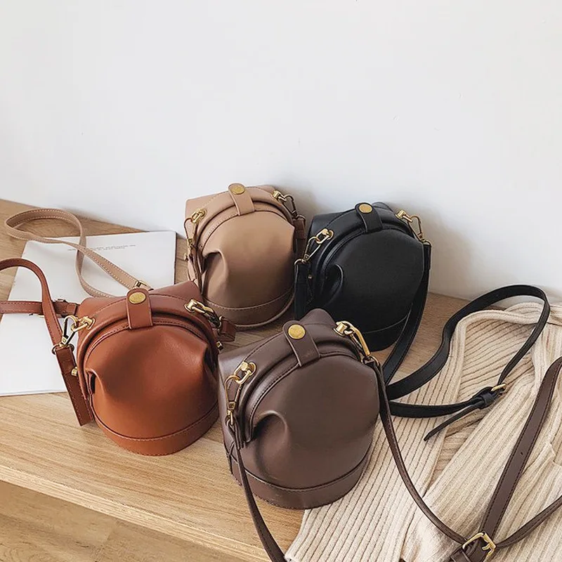 

Female bag to restore ancient ways small bag han edition bucket fashion handbags niche ins single shoulder slope bag, large
