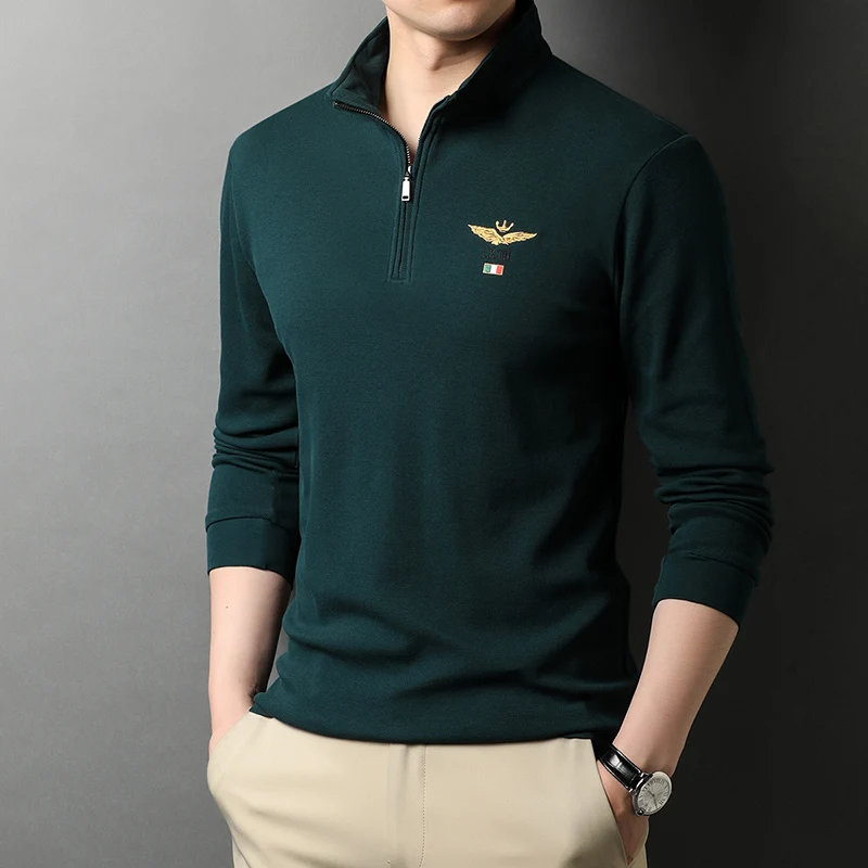 Рубашка-поло мужская в полоску 100% хлопок модная брендовая дизайнерская