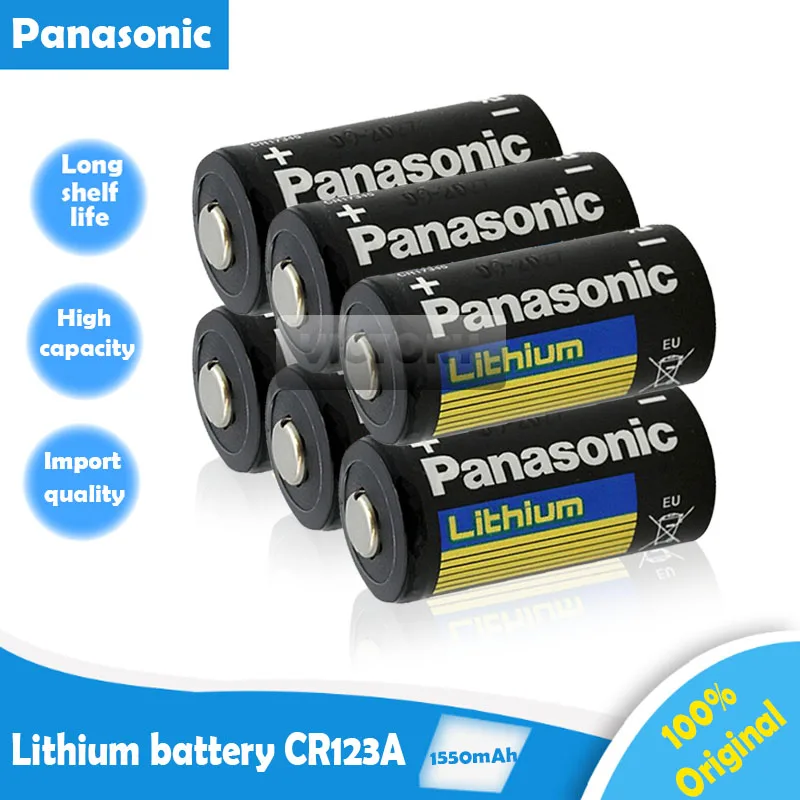 6 шт. новый оригинальный литиевый аккумулятор Panasonic 3 В 1550 мАч CR123 CR 123A CR17345 16340 cr123a