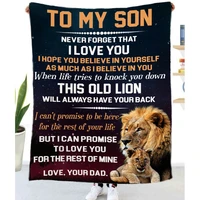 letter blanket to my son letter printed fleece blanket dad mom for son air mail blanket letter quilts positive encourage love