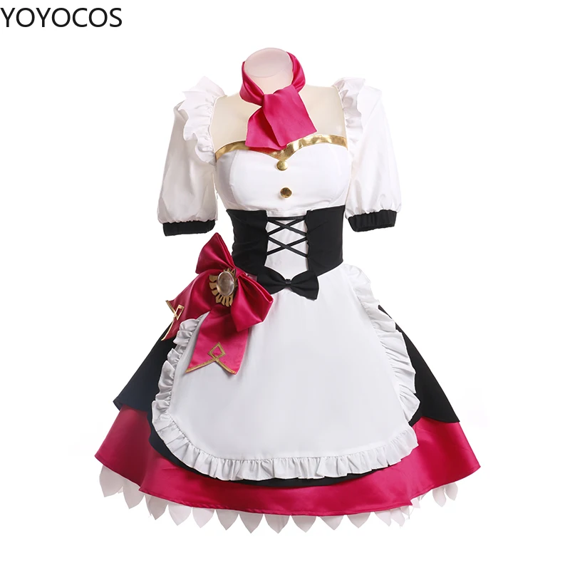 YOYOCOS Genshin Impact Noelle Косплей Костюмы милая горничная наряд Аниме косплей Хэллоуин