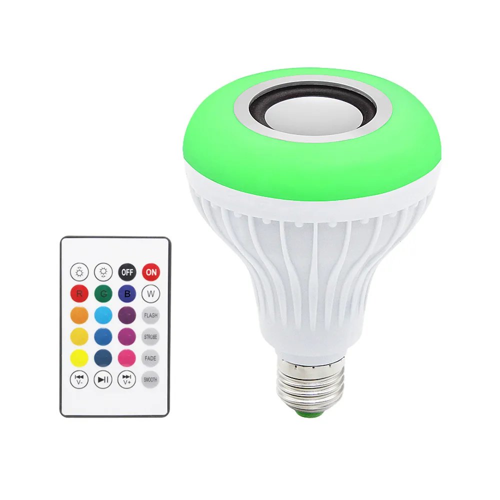 Умная Музыка RGB E27 светодиодная лампочка с дистанционным управлением 24 клавишами