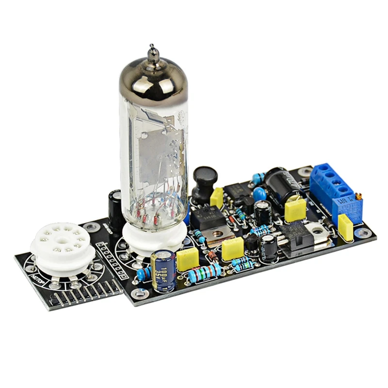 

6E2 Tube Preamplifier Board Vacuum Tube Drive Preamp DAC Audio LED Level Indicator Meter VU Low Voltage