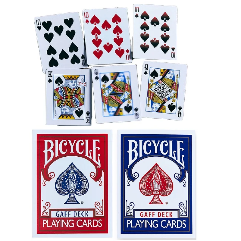 Bicycle Gaff Deck Playing Cards Red/Blue Rare Limited Poker Magic Cards Special Props Close Up Stage Magic Trick for Magician
