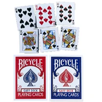 bicycle gaff deck playing cards redblue rare limited poker magic cards special props close up stage magic trick for magician