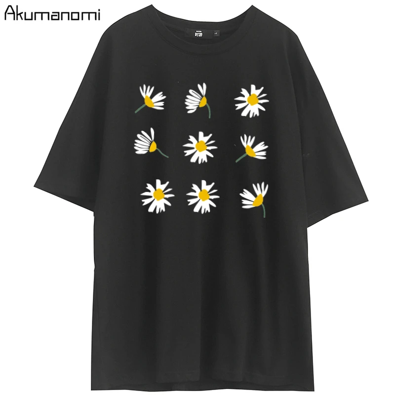 Футболка женская хлопковая с круглым вырезом и коротким рукавом милая размера