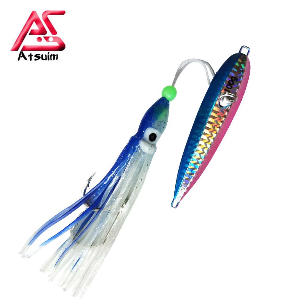 4pcs/lot Inchiku Jig Metal Head Octopus Skirt Fishing Jigging Lure 80g100g120g150g200g250g Artifial Bait pesca Fishing Lure