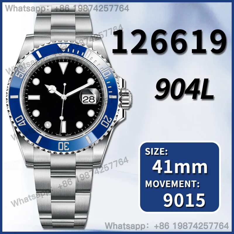 

Men's Automatic Mechanical Watch Submariner 41MM 126619 AAA Replica 904L Super Clone 9015 Top Luxury Brand ARF NOOB Sport ZF VSF