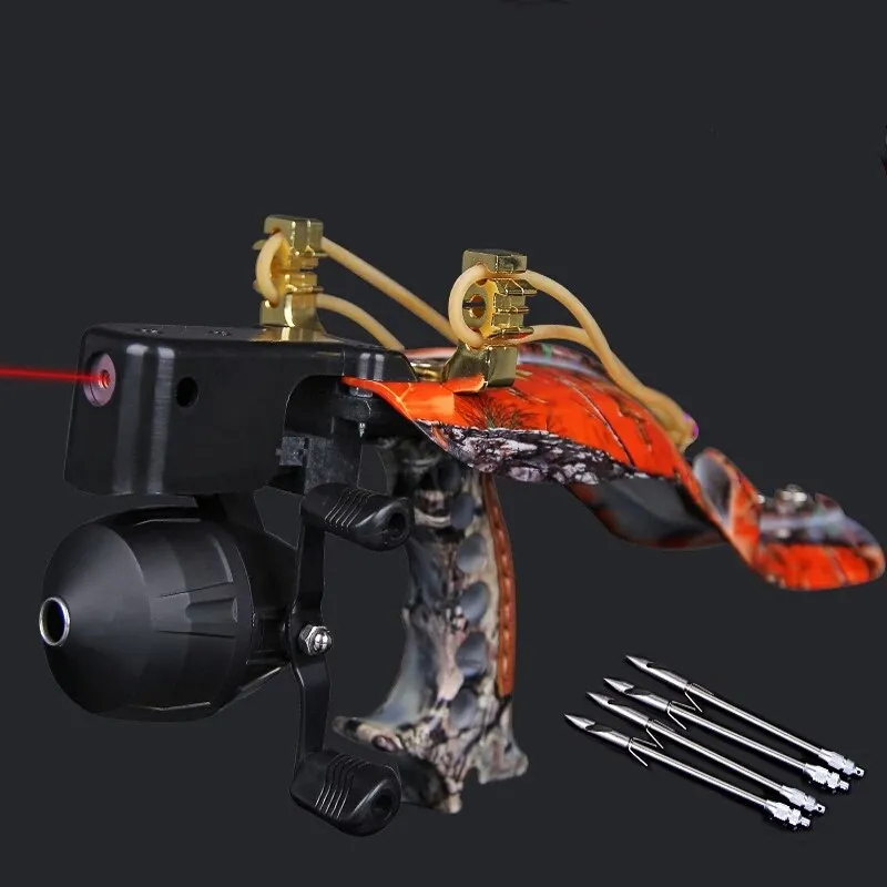 2020  High Quality Laser Slingshot Black Hunting Bow Catapult Fishing Bow Outdoor Powerful Slingshot for Shooting Crossbow Bow