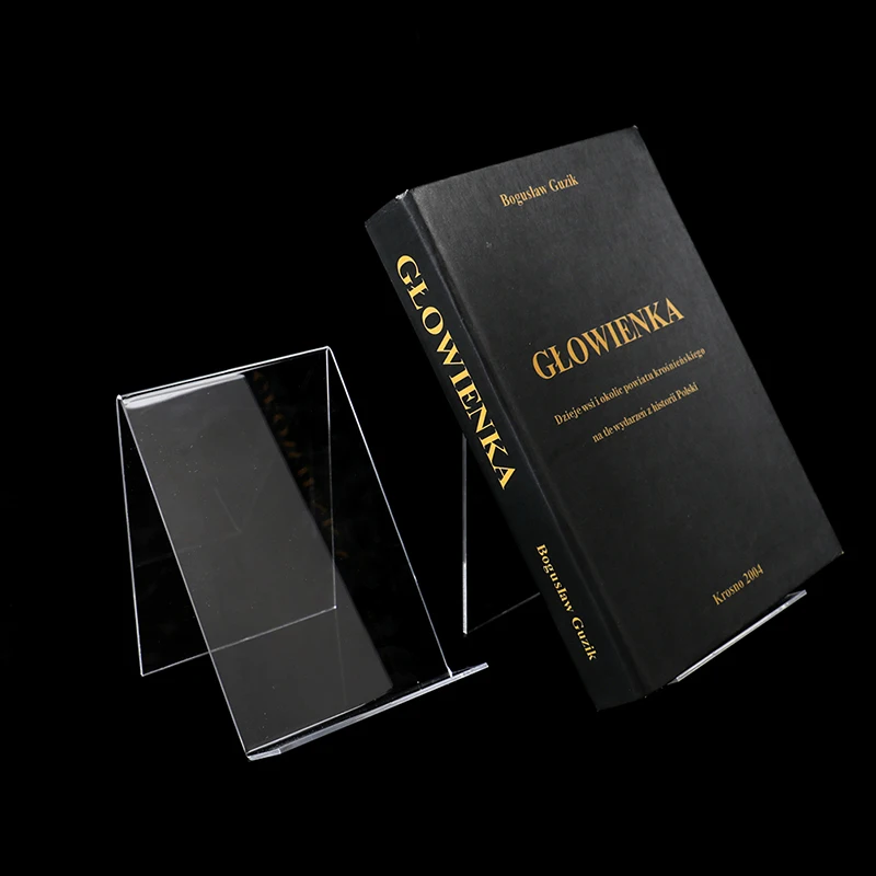 

Оптовая продажа, 1 шт., акриловая подставка для книг, фоторамка, держатель для брошюр, органайзер, подставки для книг, ограничители для книг