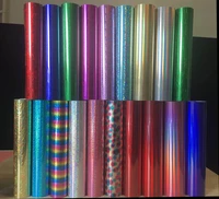 25cmx100cm10x40 beautiful color hologram pet laser heat transfer vinyl heat press machine iron on htv mirror film diy t shirt
