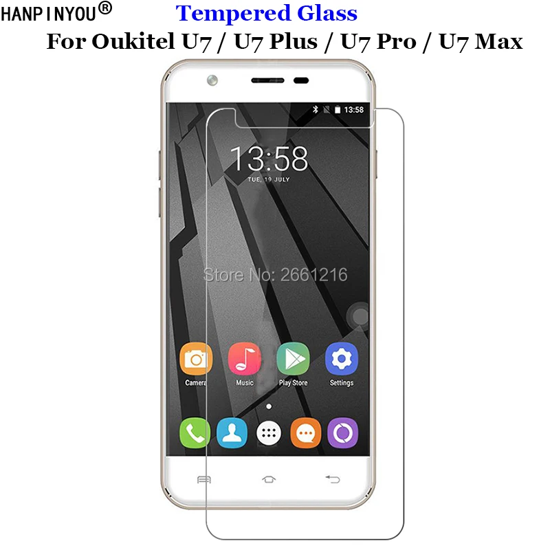 Закаленное стекло 9H 2.5D для Oukitel U7 / Plus Pro Max 5 дюйма защита экрана премиум класса от