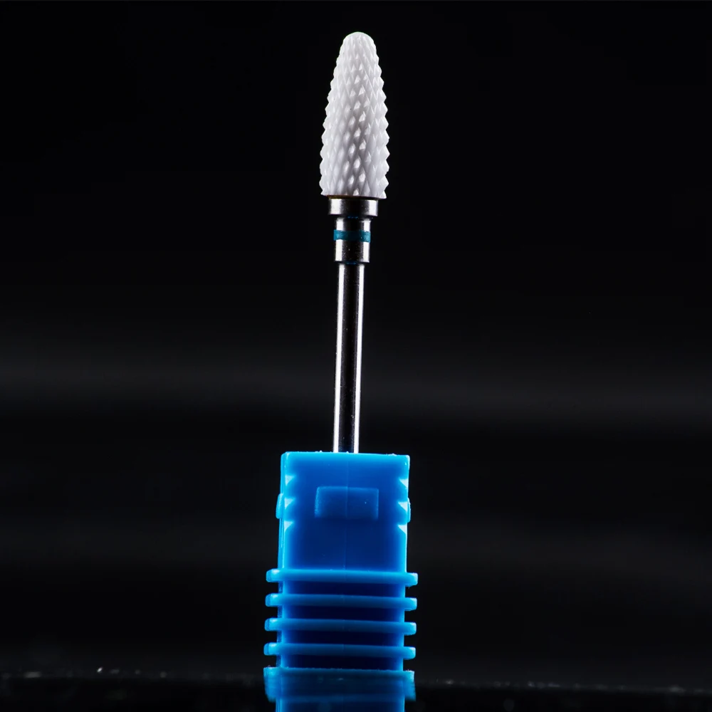 Feecy 6T Blue M Фрезерные керамические фрезы для ногтей, фрезы для маникюра, аксессуары для маникюрных станков, вращающиеся электрические пилки для ногтей, инструменты для дизайна ногтей - Цвет: Feecy 6T Blue M