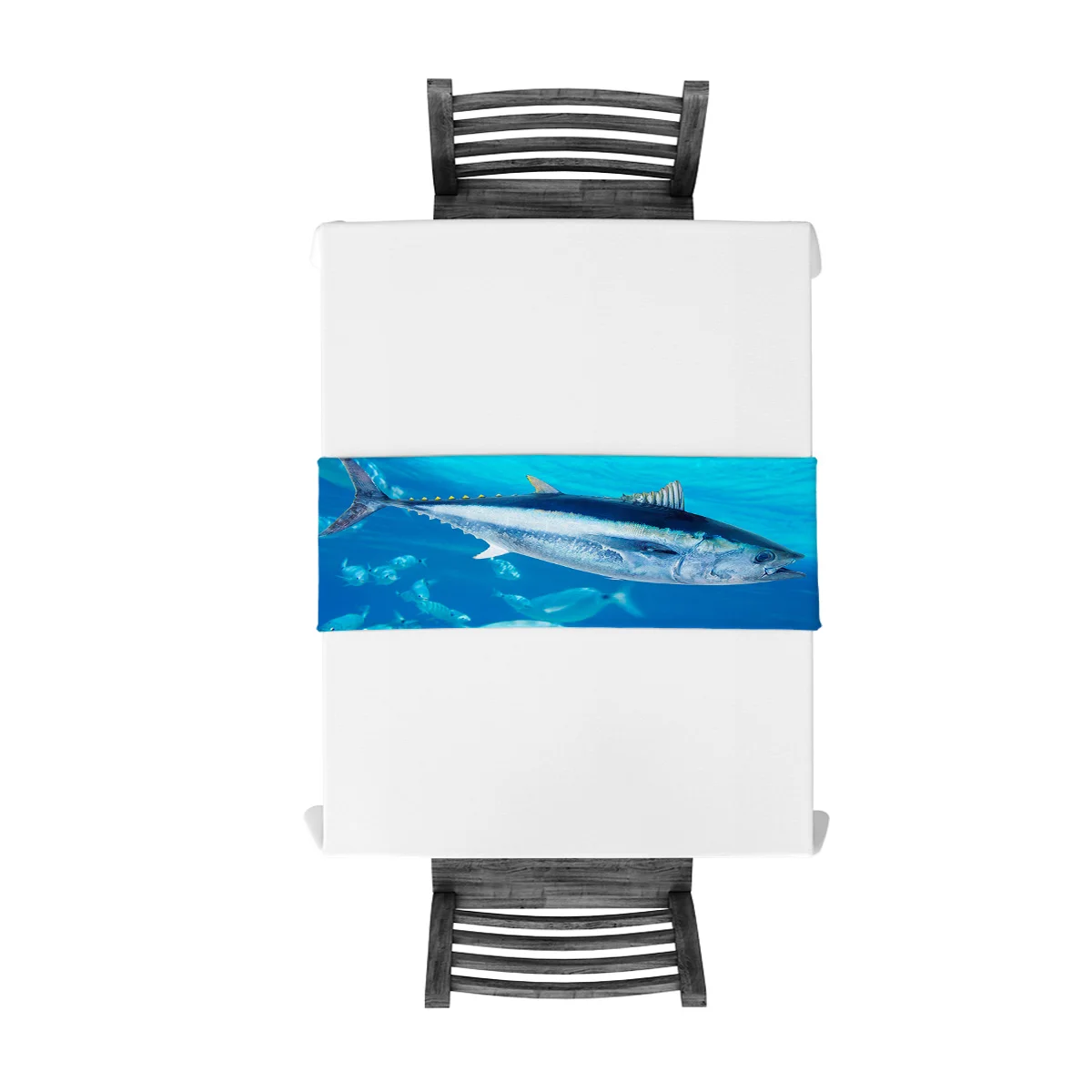 Настольная дорожка с современным синим тунцом скатерть обеденный стол украшение